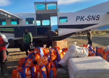 Penyaluran Bantuan Kemanusiaan Bagi Warga Yang Terdampak Bencana kekeringan Di Papua Tengah Berjalan Lancar
