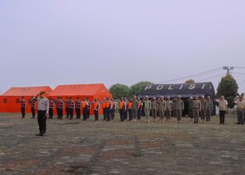Kapolres Humbahas Pimpin Apel Gelar Pasukan dan Peralatan Siap Tanggap Bencana