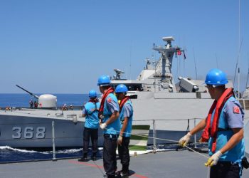 TNI AL Gelar Latihan Bersama Antar Unsur MTF-UNIFIL Dan Kapal Destroyer Italia