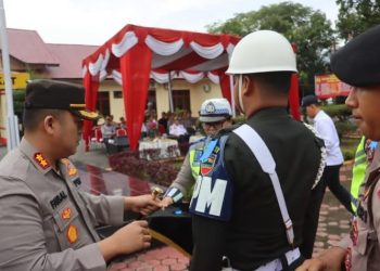 Polres Langkat Gelar Pasukan Operasi Kepolisian Kewilayahan Zebra Toba 2023