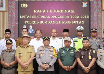 Polres Humbahas Bersama Instansi Lainnya Gelar Rakor Terkait Operasi Zebra Toba 2023