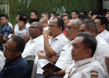 Bupati Humbahas Ikuti Rakor Penguatan APIP Daerah Secara Nasional Yang Digelar Kemendagri