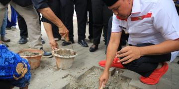 Walikota Bekasi Letakan Batu Pertama Pembangunan Sentra UMKM di Rest Area KM 06B