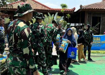 Bentuk Kepedulian Sosial, Puspomal Gelar Bakti Sosial Ditengah Latihan Perang