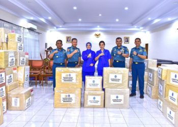 Peduli Palestina, Jalasenastri Serahkan Bantuan Sosial Kepada Posko TNI AL