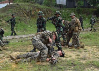 Perkuat Kerjasama Militer, TNI AL – USMC Gelar Latihan Bilateral Keris Marine Exercise di Sukabumi