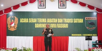 Pimpin Sertijab Danrindam, Pangdam XVIII Kasuari : Rindam Harus Berani dan Memiliki Kualitas