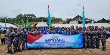 Korps Wanita TNI AL Gelar Bakti Sosial Jelang HUT Ke-61 di Jakarta