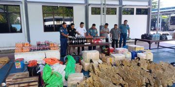 Satgas Natal & Tahun Baru TNI AL di Perbatasan Gagalkan Penyelundupan Barang Ilegal