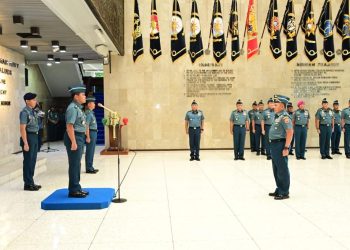 Kasal Terima Pelaporan Korps Kenaikan Pangkat 23 Pati TNI AL