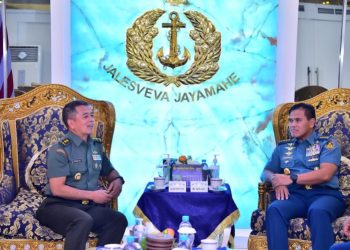 Penerangan Sebagai Garda Terdepan Di Era Digital, Kasal Terima Kunjungan Kapuspen TNI