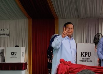 Usai Nyoblos di TPS, Prabowo Optimis Menang 1 Putaran