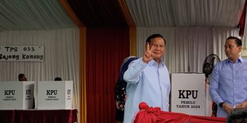 Usai Nyoblos di TPS, Prabowo Optimis Menang 1 Putaran