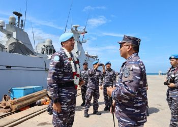 KRI Frans Kaisiepo-368 Tiba Di Tanah Air Usai Emban Misi Perdamaian Dunia