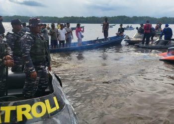 TNI AL Bersama Tim SAR Gabungan Berhasil Evakuasi Korban Terkaman Buaya di Kumai