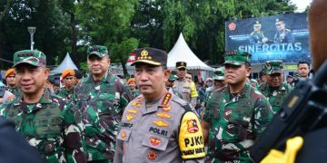 Kasal Dampingi Panglima TNI dan Kapolri Pastikan Kesiapan Personel Pengamanan Pemilu 2024