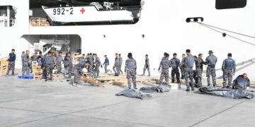 KRI RJW-992 Selesai Laksanakan Debarkasi Bantuan Kemanusiaan Untuk Korban Konflik Gaza