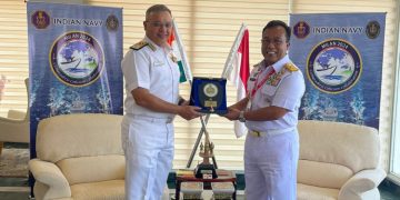 TNI AL Laksanakan Courtesy Call Kepada Foc-In-C ENC an Bilateral Meeting Dengan Royal Australian Navy Pada Latma Milan 2024