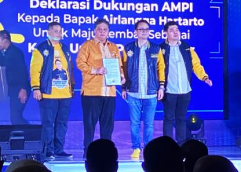 AMPI Deklarasikan Airlangga Pimpin Golkar Kembali