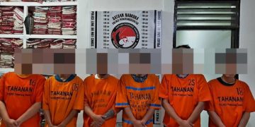 Polres Pematang Siantar Tangkap Enam Pria Yang Diduga Konsumsi Sabu