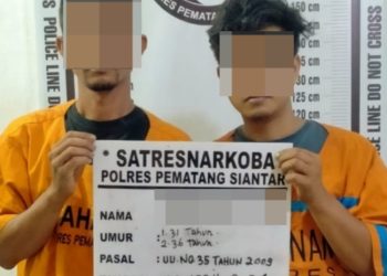 Polres Pematangsiantar Tangkap Dua Pria Pemilik 3,23 gram Sabu
