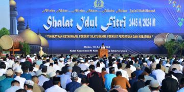 Sholat Idul Fitri 1 Syawal 1445 H TNI AL Bersama Masyarakat Di Jakut