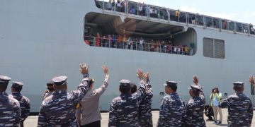 Arus Balik Mudik Gratis TNI AL Dengan Kapal Perang Di Berangkatkan Dari Surabaya