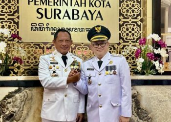 Pj Wali Kota Bekasi Hadiri Peringatan Hari Otoda di Surabaya