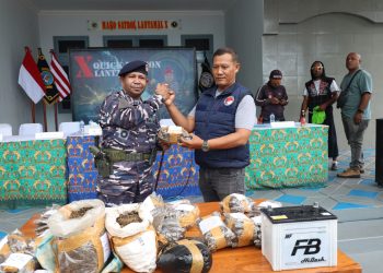 TNI AL Gagalkan Upaya Penyelundupan Ganja Seberat 13 Kg Di Perairan Perbatasan RI-PNG