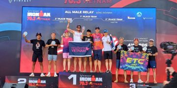 BAWA HARUM NAMA INDONESIA, PRAJURIT TNI AL SABET JUARA 2 UMUM DI TRIATHLON IRON MAN VIETNAM