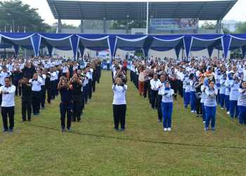 Jaga Kebugaran & Kesehatan Tubuh Prajurit, Kasal Gelar Olahraga Bersama Anggota