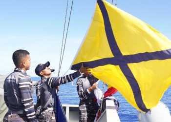 JELANG LATMA RIMPAC, KRI REM-331 BERLATIH DENGAN KAPAL PERANG BRUNEI DI LAUT INTERNASIONAL