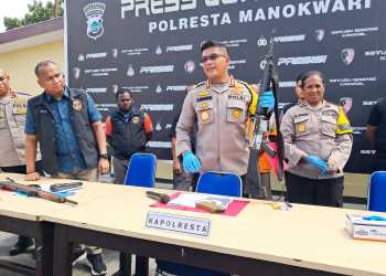 Kapolresta Manokwari, Komisaris Besar Polisi (Kombes Pol), Rivadin Benny Simangunso//GRW