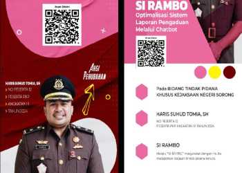 Permudah Pengaduan Dugaan Korupsi, Kejari Sorong Hadirkan Aplikasi ‘Si Rambo’