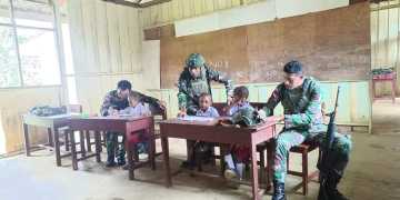 Cerdaskan Generasi Bangsa, TNI Mengajar SD YPPK Bori Timur Maybrat