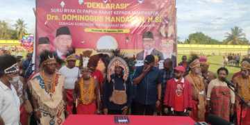 Suku Byak di Papua Barat Dukung Dominggus Mandacan sebagai Gubernur 2024-2029