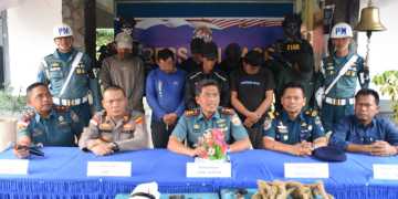Terduga Pelaku Pencuri Sparepart Kapal di Perairan Utara Bintan & Karimun Berhasil Diamankan Lanal Bintan