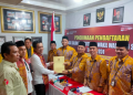 Pasangan Robinsar Sinaga dan Mukhlis Suhada Siambaton (ROMANTIS) Paslon Partai Golkar Daftar ke KPU Sibolga