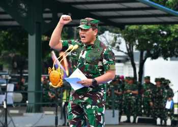 Kasal Pimpin Apel Kesiapan Pasukan TNI AL Jelang HUT KE-79 TNI