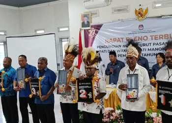KPU Tetapkan Nomor Urut Empat Paslon Bupati dan Wakil Bupati Mansel 2024-2029