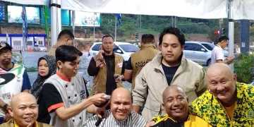 Cagub/Cawagub Ansar Ahmad dan Nyangyang Harris Pratamura Unggul, Sejumlah Simpatisannya Botak Rambut