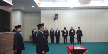 Pj. Wali Kota Bekasi Kukuhkan Pejabat Struktural Eselon II,III Dan IV