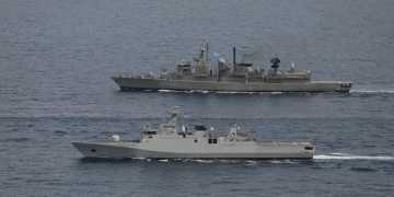 Satgas MTF TNI Konga XXVIII-P/UNIFIL Gelar LAdvance Maneuvering Exercise di Laut Mediterania Guna Perkuat Interoperabilitas Antar Kapal