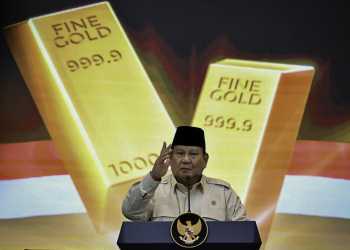 Presiden RI Prabowo Subianto meresmikan Layanan Bank Emas Pegadaian dan Bank Syariah Indonesia di The Gade Tower, Jakarta//IST