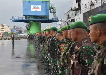 Prajurit Yonif 763/SBA Diberangkatkan Ikut Pratugas Satgas Pamtas RI-PNG Kewilayahan