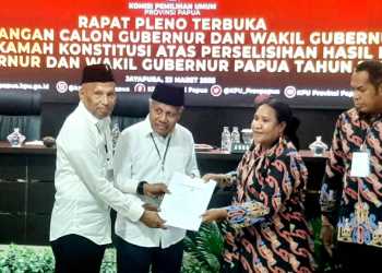 KPU Tetapkan Nomor Urut PSU Paslon Gubernur dan Wakil Gubernur Papua
