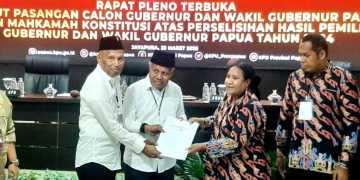 KPU Tetapkan Nomor Urut PSU Paslon Gubernur dan Wakil Gubernur Papua