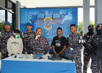 PENYELUNDUPAN NARKOTIKA JENIS GANJA BERHASIL DI GAGALKAN PRAJURIT TNI AL DI PELABUHAN NABIRE