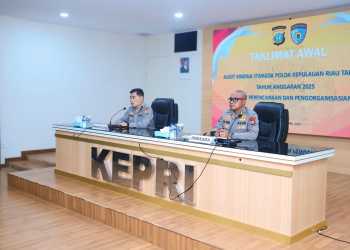Wakapolda Kepri Pimpin Audit Kinerja Tahap I TA 2025, Dorong Perencanaan dan Pengorganisasian yang Efektif