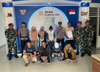 Prajurit TNI AL dan TIM Gabungan Berhasil Gagalkan Keberangkatan 7 CPMI Ilegal Ke Malaysia